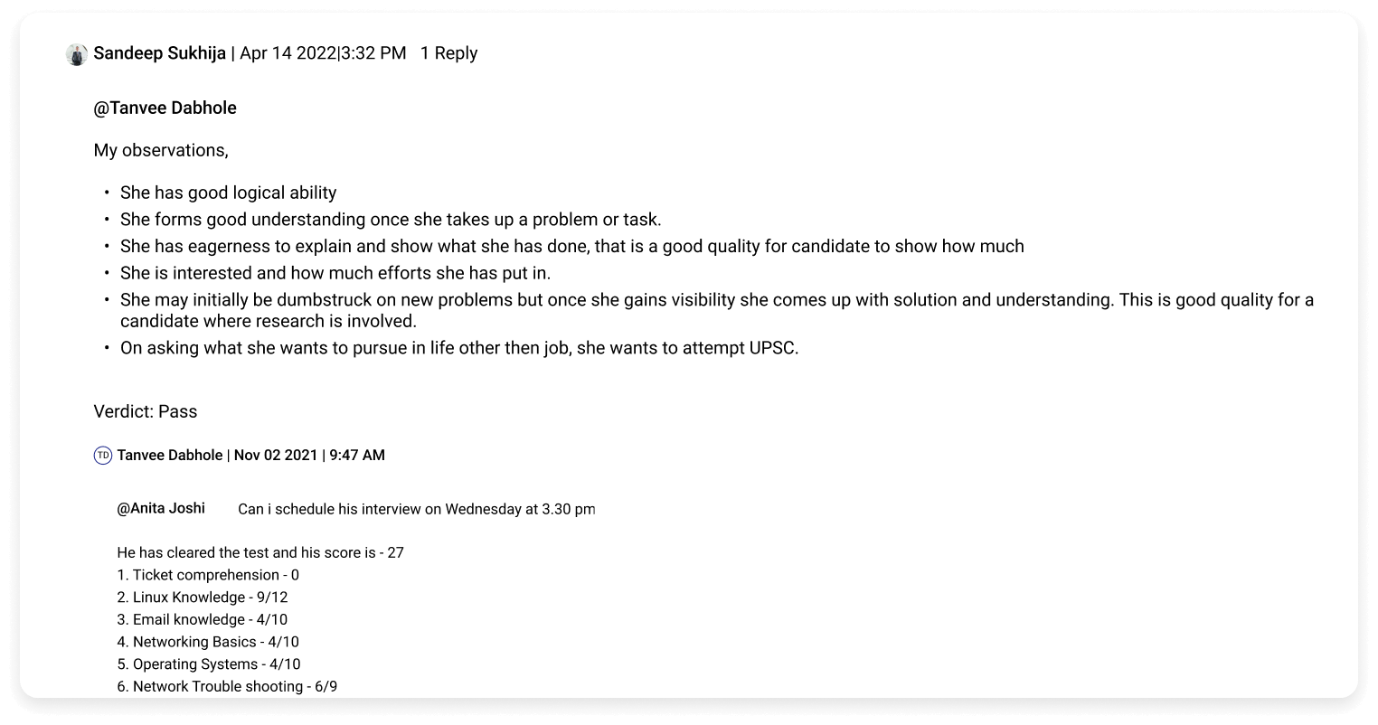 Centralized Interview Feedback